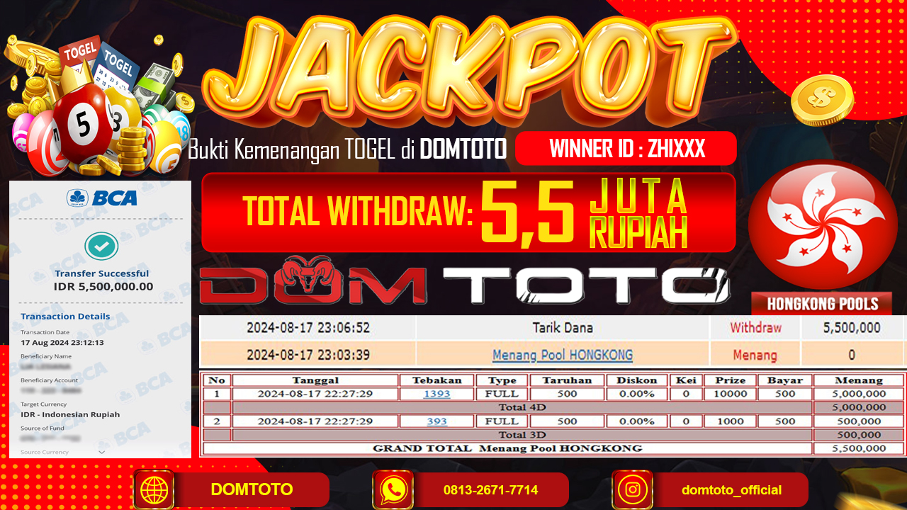 JACKPOT TOGEL HONGKONG 17 AGUSTUS 2024